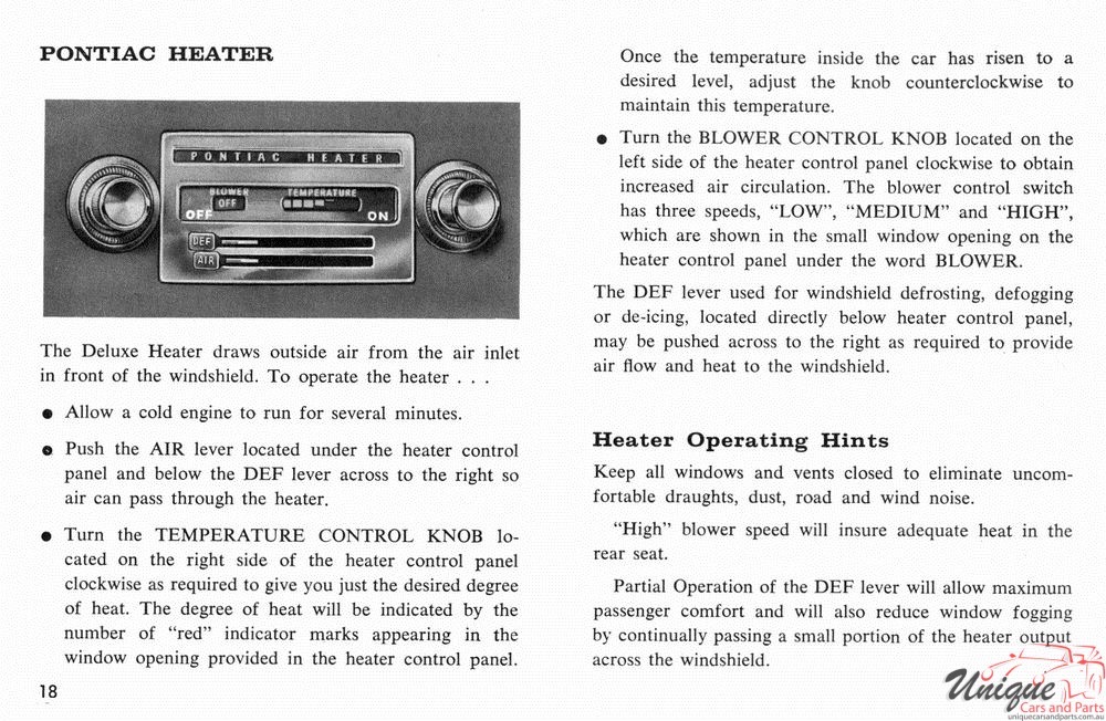 1966 Pontiac Canadian Owners Manual Page 21